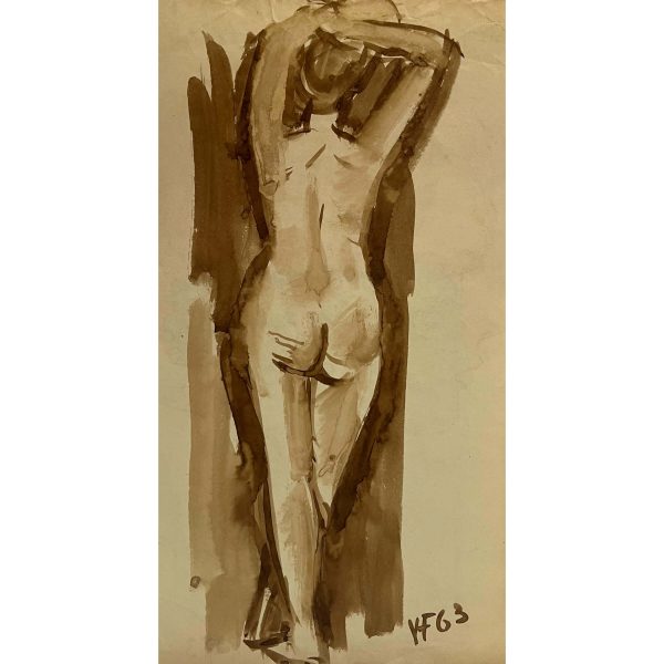 Varga Ferenc (1928-2019) Akt háttal, 1963