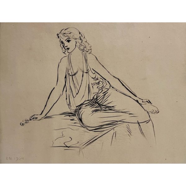 Borsos Miklós (1906-1990) Leány, 1964