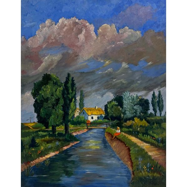 Székely Endre (1917-2014) Patak partján (Kiskunság), 1989