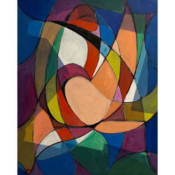 Székely Endre (1917-2014) Látkép Tiffany stílusban