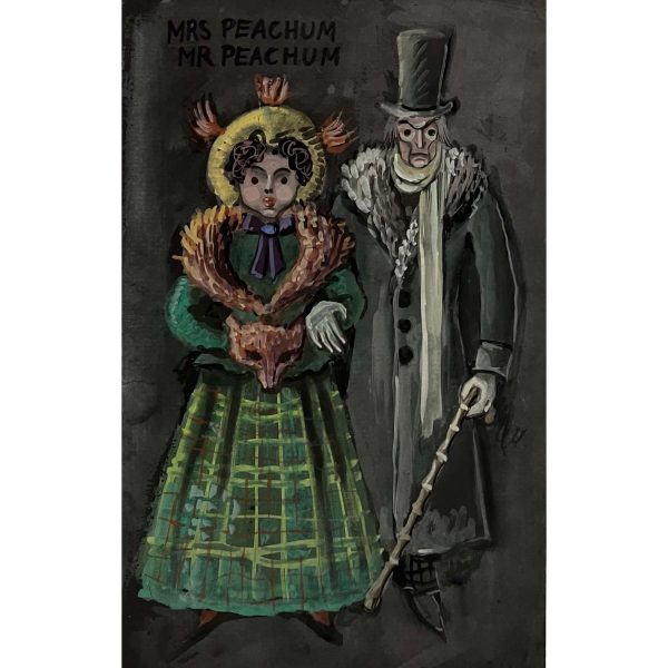 Makai Péter (1932-1991) Koldusopera c. opera jelmeztervei - Mrs. & Mr. Peachum
