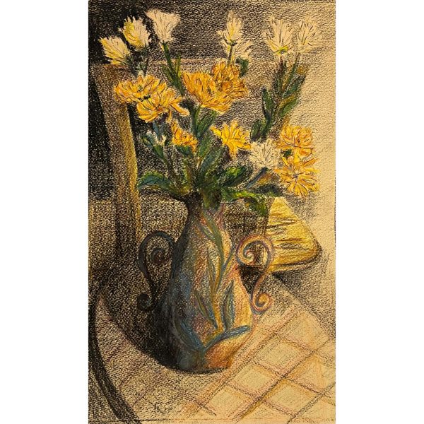 Sáska Tibor (1950- ) Csendélet virággal, 1971