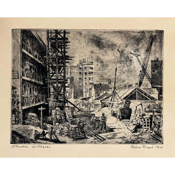 Bóka Dezső (1935- ) Óbudai építkezés, 1961