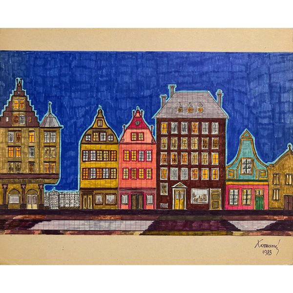 Koppány Frigyes (?-?) Színes házak V., 1983