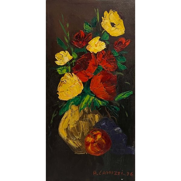 A. Lamuzzi jelzéssel - Kompozíció rózsákkal, 1936