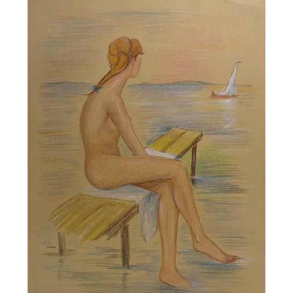 Székely Endre (1917-2014) Modell a Balaton-parton