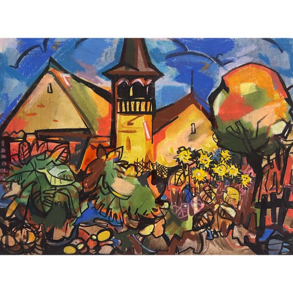 Jozefka Antal (1935- ) Látkép a hátsó kertből