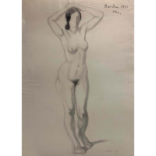 Borda János (1908-1978) Barna hajú modell, 1931