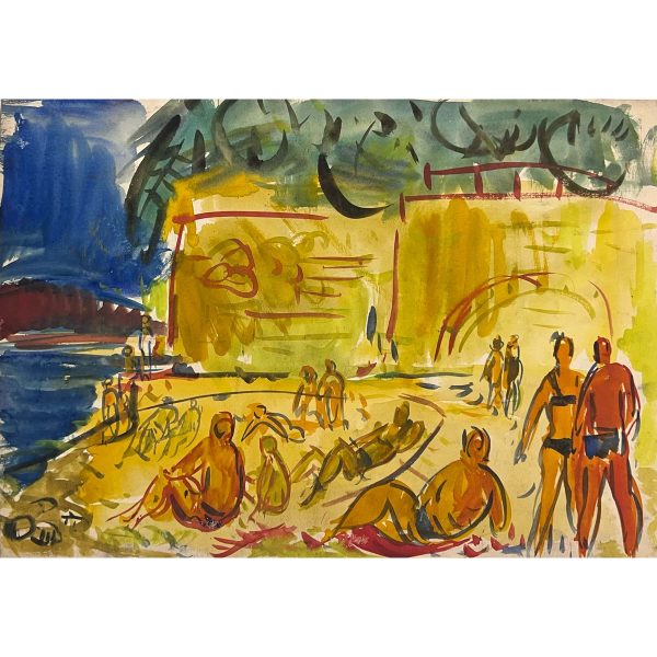 Jozefka Antal (1935- ) Duna-parti fürdőzők