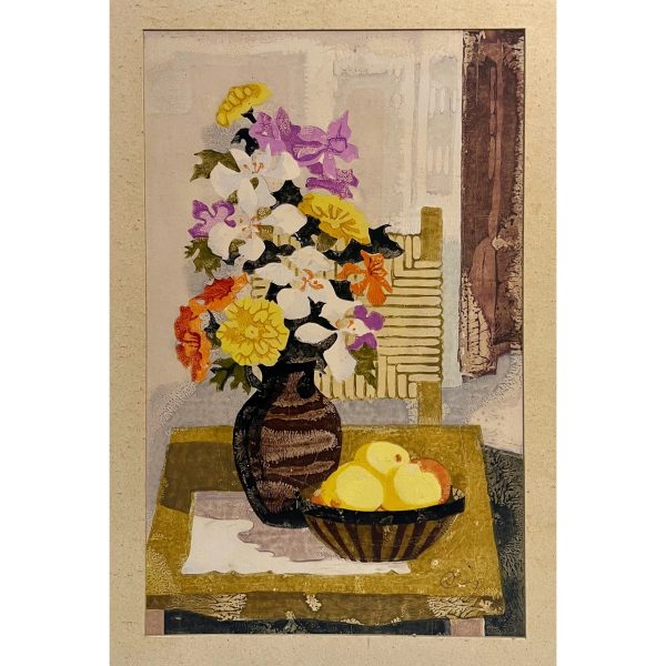 Csendélet gyümölcstállal és virágözönnel - Beazonosításra váró művész