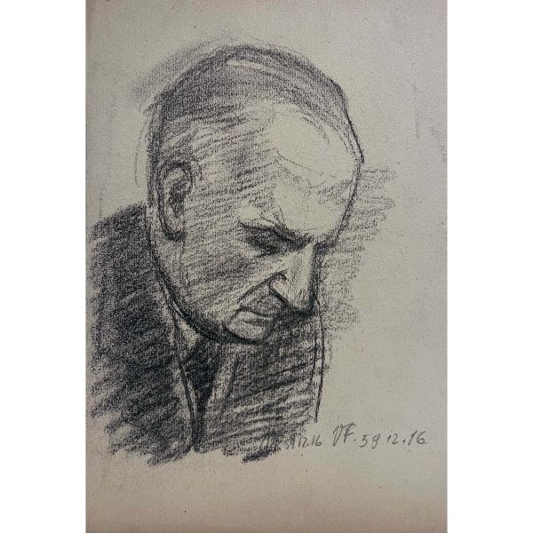 Varga Ferenc (1928-2019) Lefelé tekintő férfi, 1959