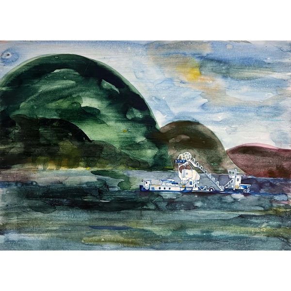 Jozefka Antal (1935- ) Kotróhajó a tavon