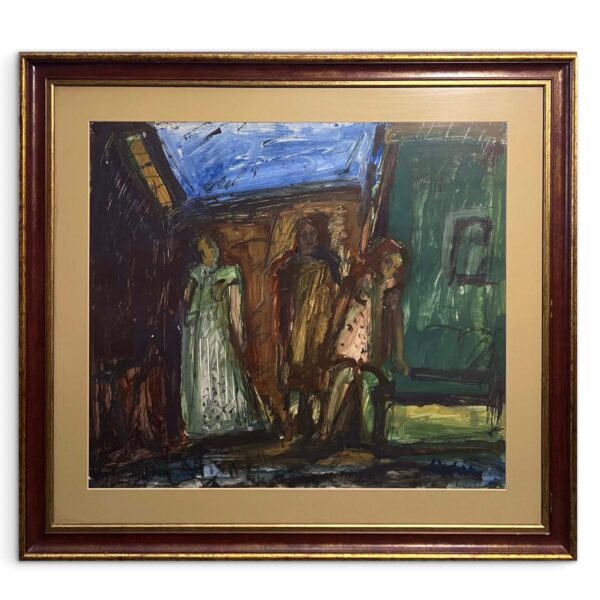 Lipták Pál (1922-2002) Lányok a ház előtt