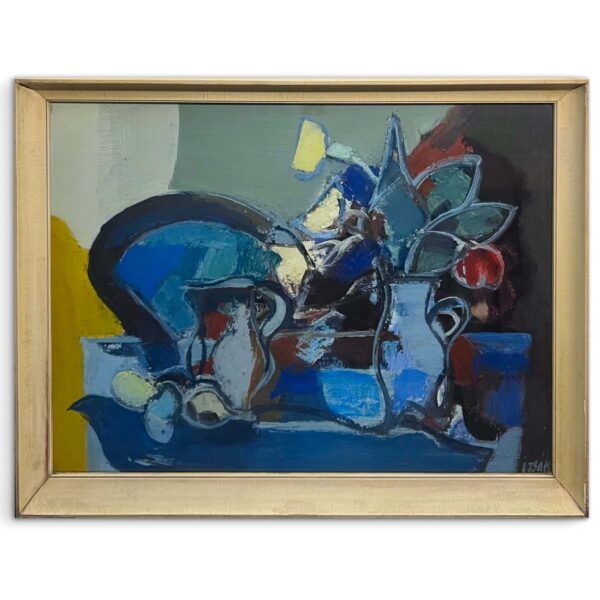 Izsák József (1929-2007) Csendélet kékben, 1976