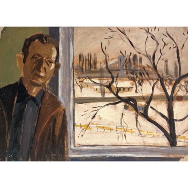 Varga Ferenc (1928-2019) Művész az ablakban, 1981