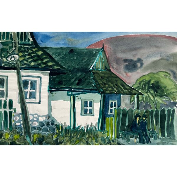 Jozefka Antal (1935- ) Beszélgetők a ház előtt