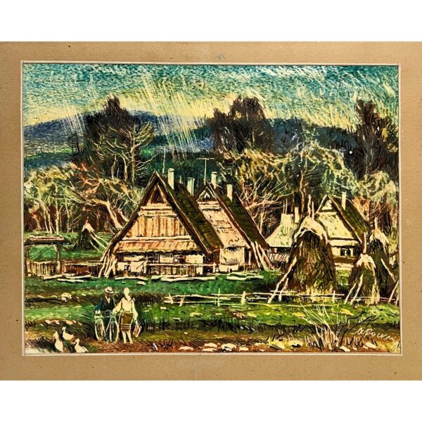 Mykhailo Roskin (1923-1998) Falu a hegyekben, 1984