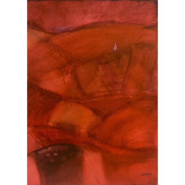 Jozefka Antal (1935- ) Templom a vörös tájban, 2006