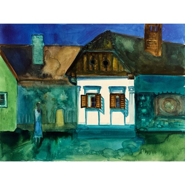 Jozefka Antal (1935- ) Parasztház előtt