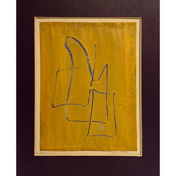 Barta István (1892-1976) Kék formák sárga térben, 1964